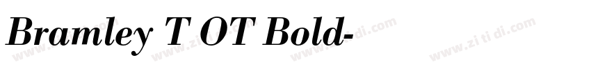 Bramley T OT Bold字体转换